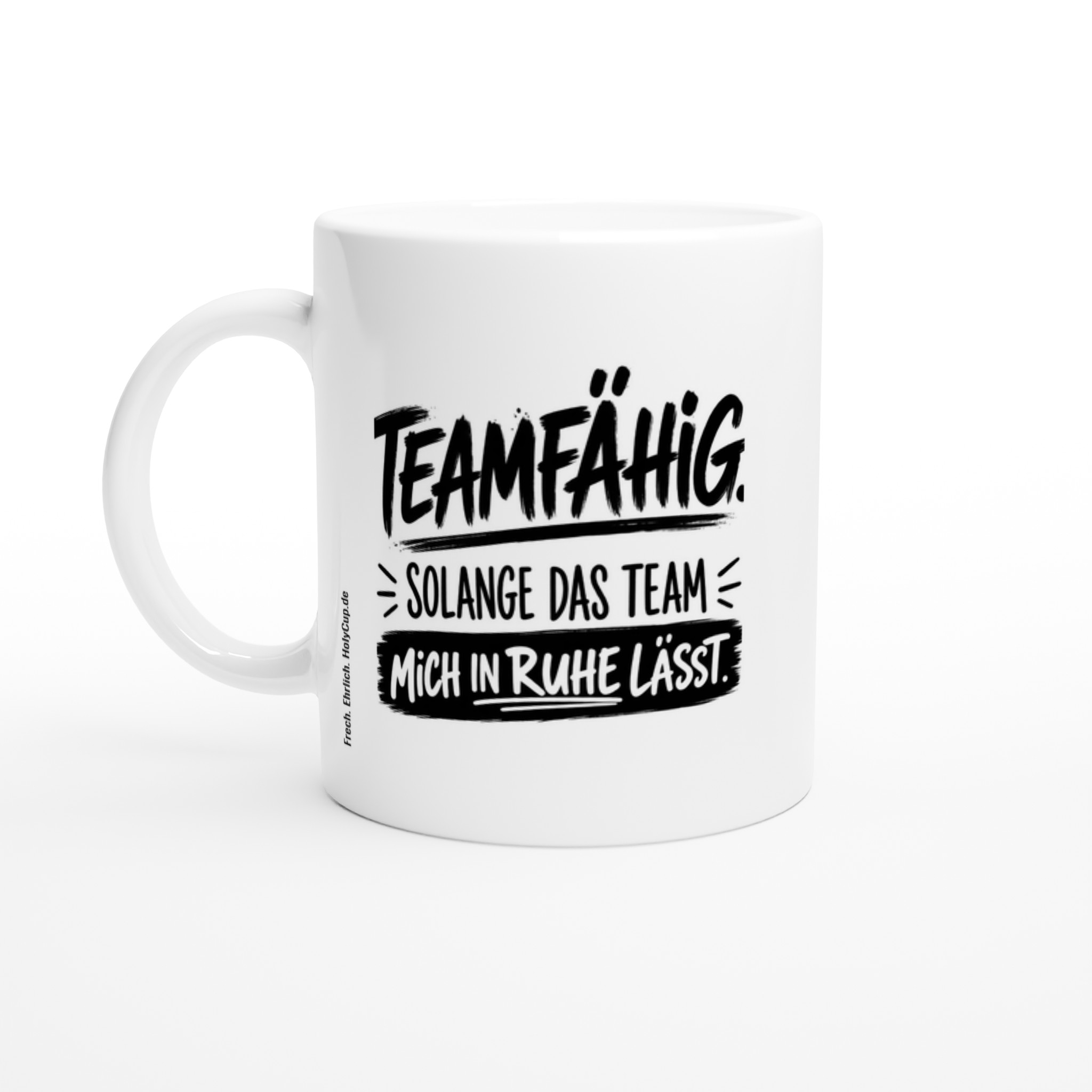 TEAMFÄHIG Tasse weiß, Keramiktasse ca. 330 ml