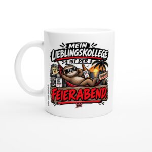Mein Lieblingskollege Feierabend – weiße Keramiktasse ca. 330 ml